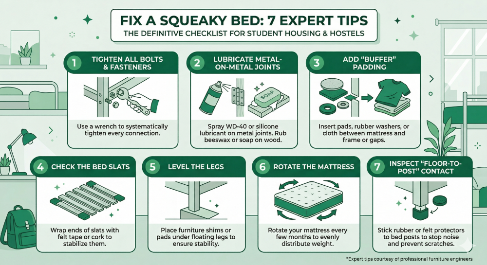 how to fix squeaky bed